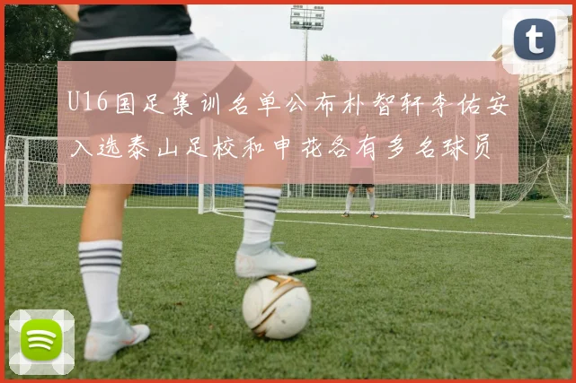 U16国足集训名单公布朴智轩李佑安入选泰山足校和申花各有多名球员参与